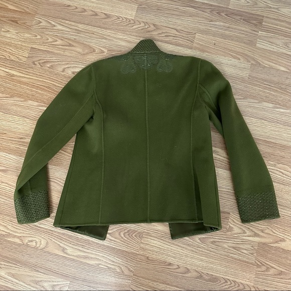 LINDA ALLARD / ELLEN TRACY • Green Embroidered Jacket - Picture 5 of 6